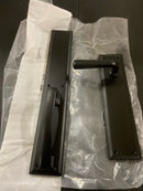 Signature Hardware 479307 Aurick Left Handed Solid Brass Dummy Door Lever Set - Matte Black