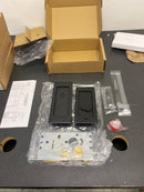 Emtek Modern Rectangular 7-1/4 Inch Privacy Mortise Pocket Door Lock for 1-3/8" Thick Doors - Flat Black