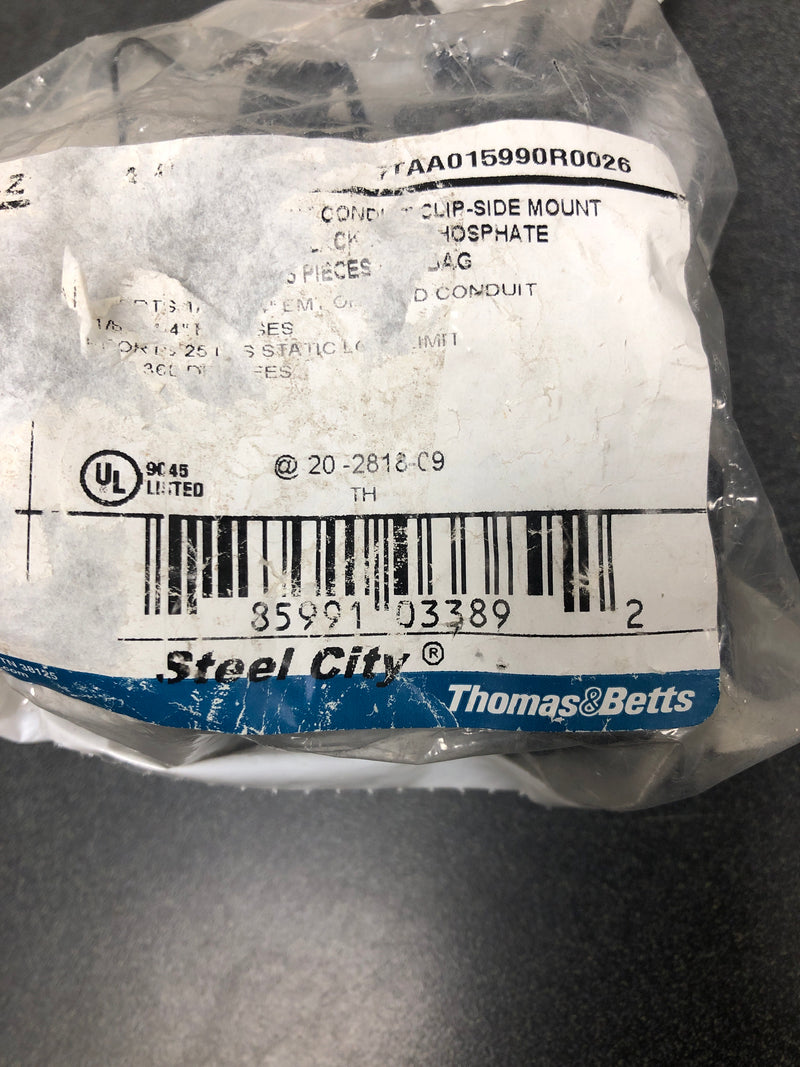 Superstrut ZCC1/23/4F1/4-3 Flange Horizontal Mount Conduit Clips (5-Pack) - Strut Fitting