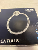 Grohe 40365001 Essentials Metal 7.48-in. Towel-Ring, Starlight Chrome