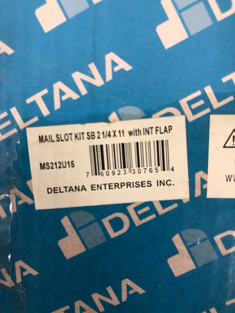 Deltana MS212U15 13-1/8" x 3-5/8" Solid Brass Mail Slot with Interior Flap - Brushed Nickel