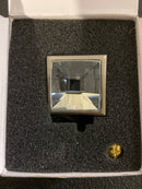 Alno C212-CLR/SN Solid Brass 1-1/4" Square Luxury Designer Glam Cabinet Knob with Swarovski Crystal - Satin Nickel