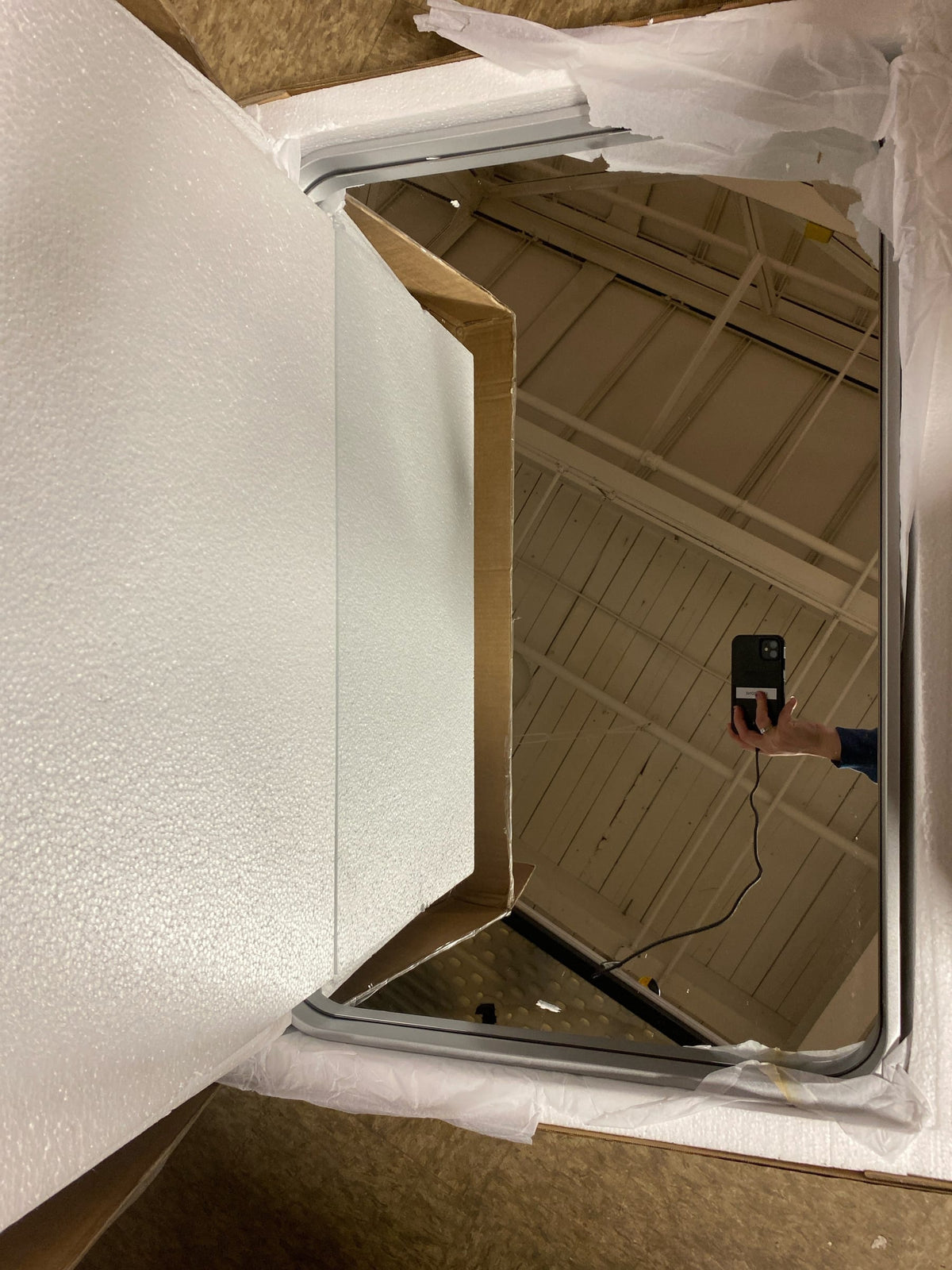 Elegant Lighting MR8A2030SIL Remy 20"W x 30"H Rectangular Flat Medium Density Fiberboard (MDF) Framed Accent Mirror - Silver