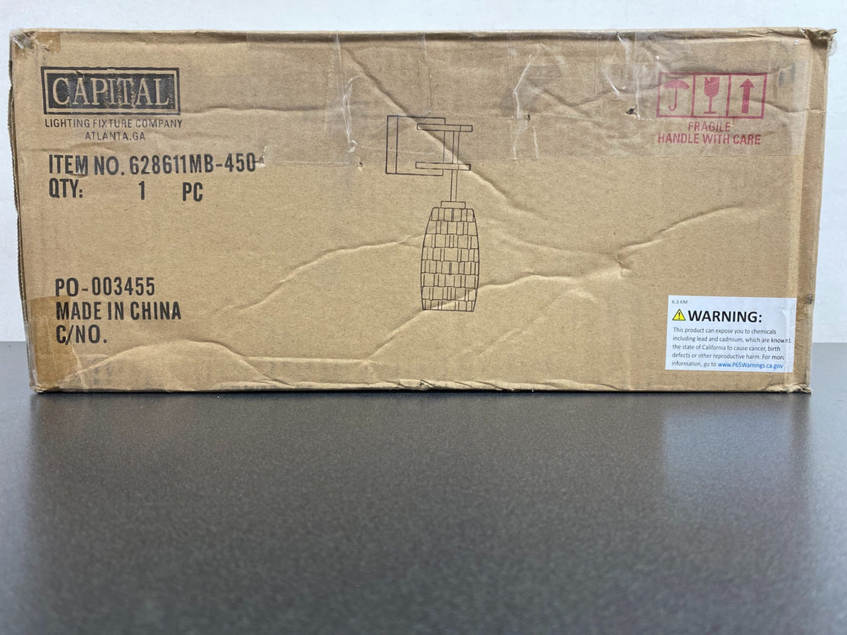 Capital Lighting 628611MB-450 17" Tall Wall Sconce - Matte Black