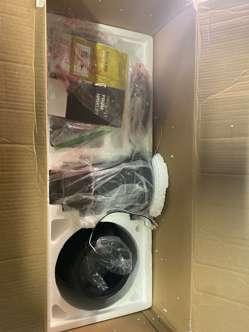 Hinkley Lighting 905452FMB-LDD Neo 52" 3 Blade Indoor / Outdoor Smart LED Flush Mount Ceiling Fan with HIRO Control - Matte Black