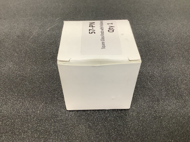 Schaub and Company 57-PN City Lights 1-1/4" Modern Square Glass Cabinet Knob with Solid Brass Base - Polished Nickel