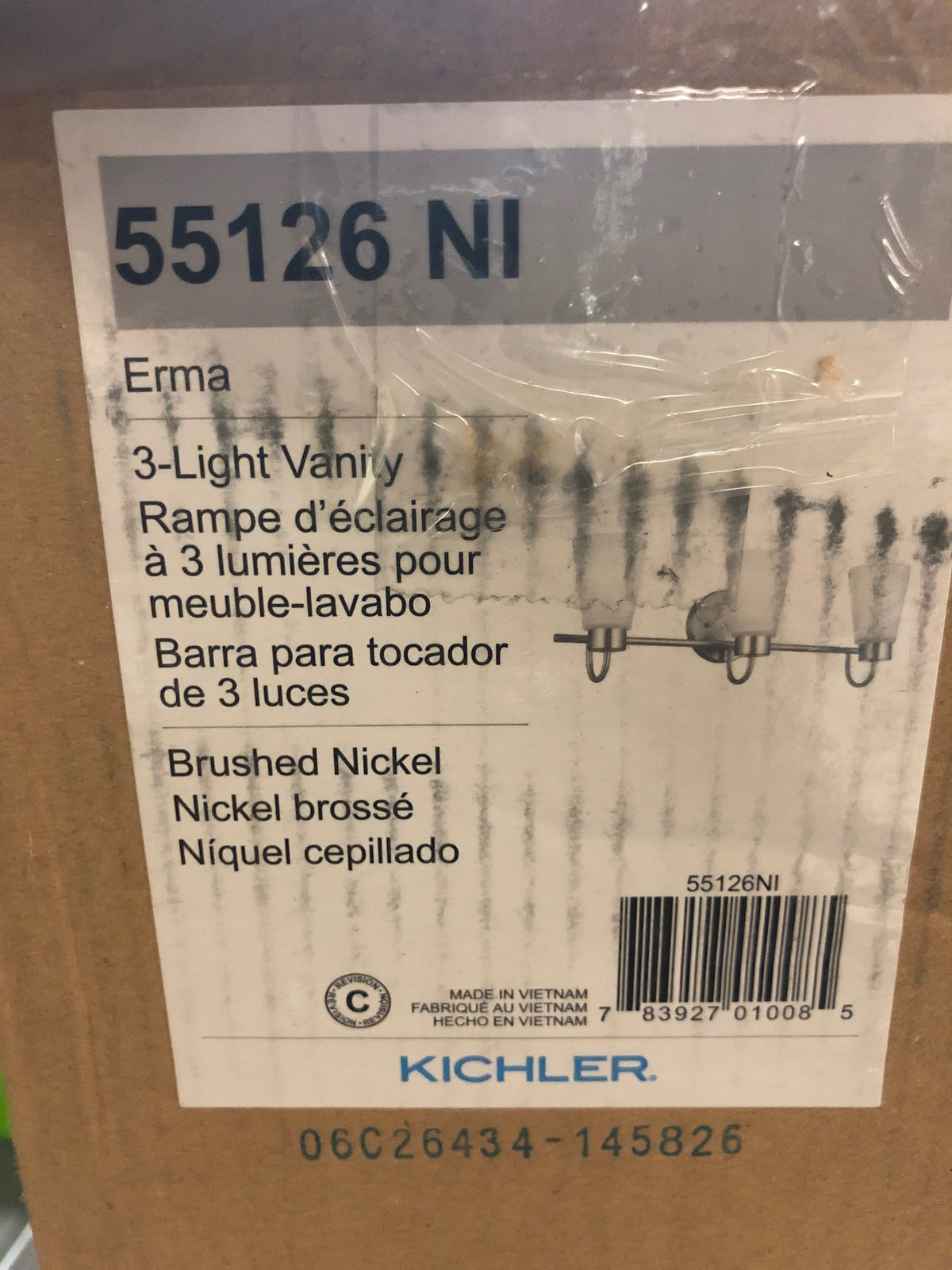 Kichler 55126NI Erma 3 Light 23" Wide Vanity Light - Brushed Nickel