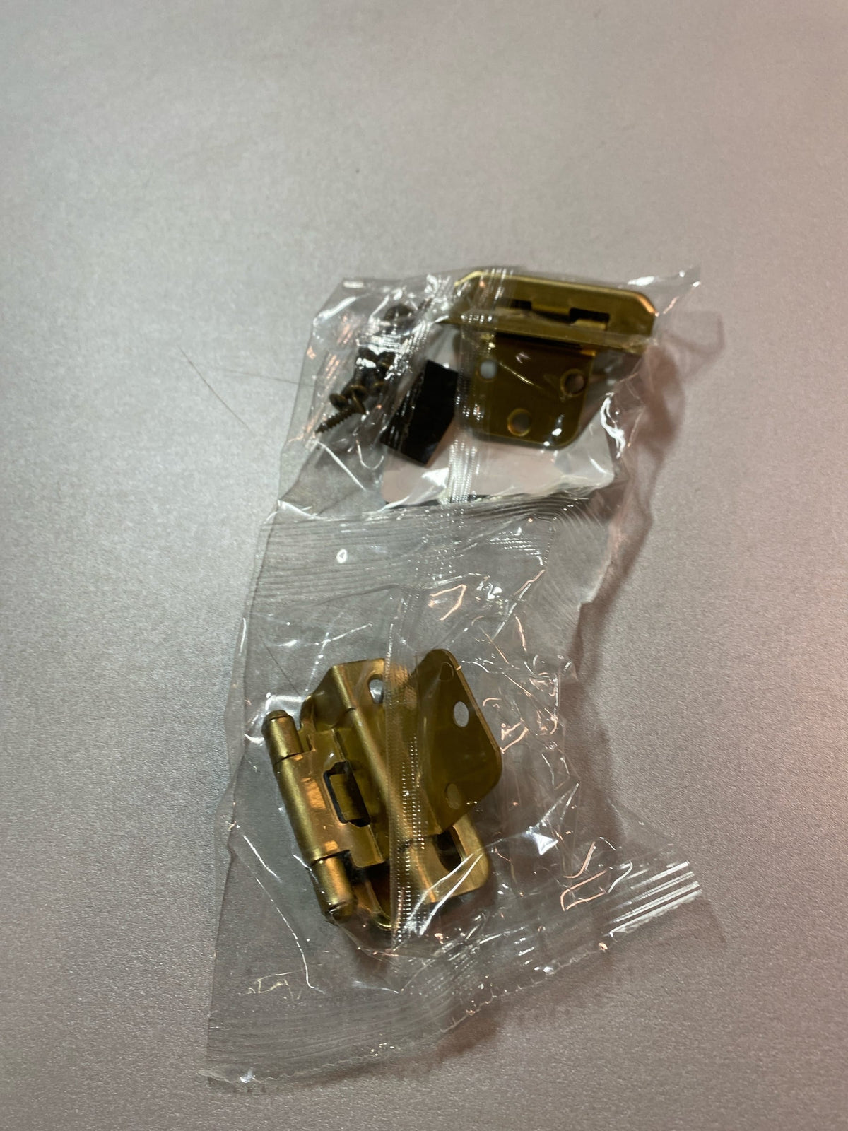 Amerock BPR7565BBZ Golden Champagne 3/8 in (10 mm) Inset Self Closing, Partial Wrap Cabinet Hinge (2-Pack)