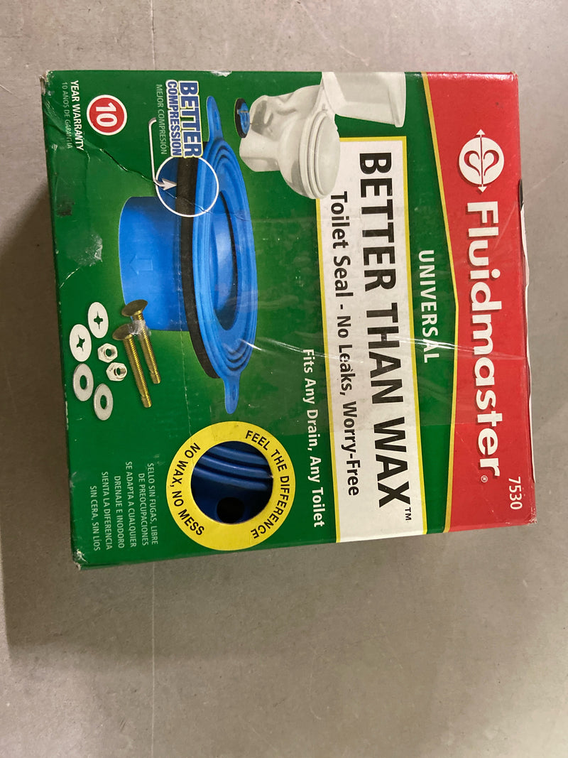 Fluidmaster 7530 Universal Better Than Wax Toilet Seal, Wax-Free Toilet Bowl Gasket Fits Any Drain