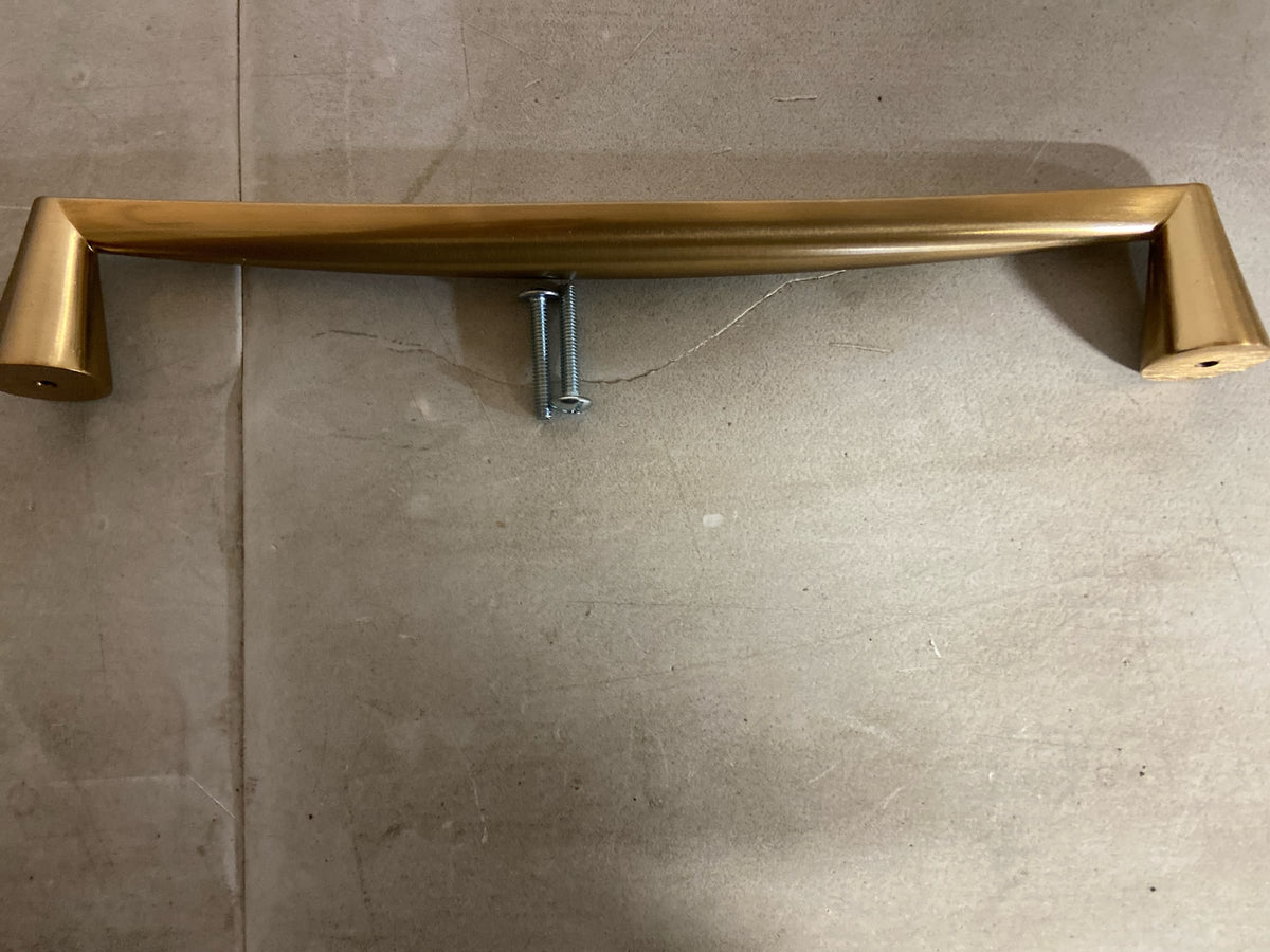Berenson 2355-1MDB-P Domestic Bliss 8-13/16" (224 mm) Center to Center Elegant Cabinet Handle / Drawer Pull - Modern Brushed Gold