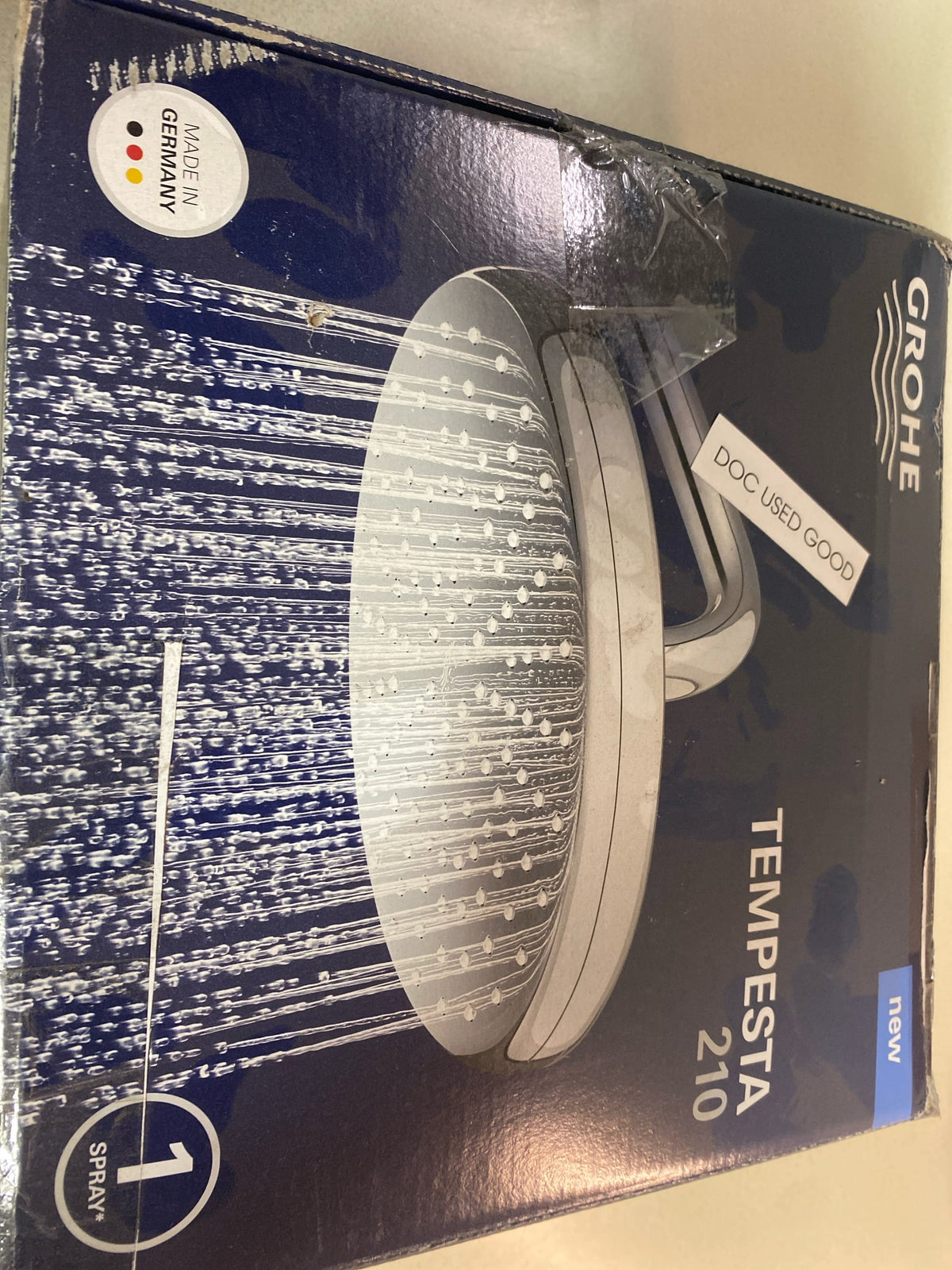 Grohe 26409000 Tempesta 1.8 GPM Rain Shower Head with EcoJoy, DreamSpray, and SpeedClean - Starlight Chrome