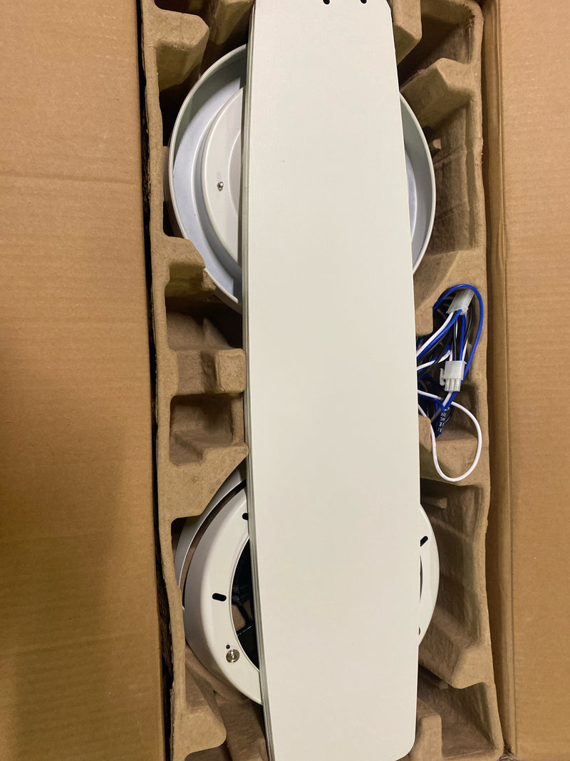 Hampton bay SW19151R MWH Caprice 52 in. Integrated LED Indoor Matte White Ceiling Fan with Light Kit and Remote Control