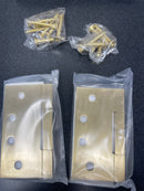 Emtek 96314US4 4" x 4" Solid Brass Heavy Duty Square Corner Plain Bearing Door Hinge - Pair - Satin Brass