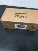 Emtek 5043FB 11 Inch Stretto Rectangular Single Dummy Sideplate Entry Set from the Sandcast Bronze Collection - Flat Black