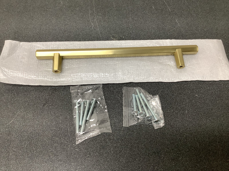 Amerock BP36875BBZ Caliber 6-5/16 Inch Center to Center Bar Cabinet Pull - Golden Champagne