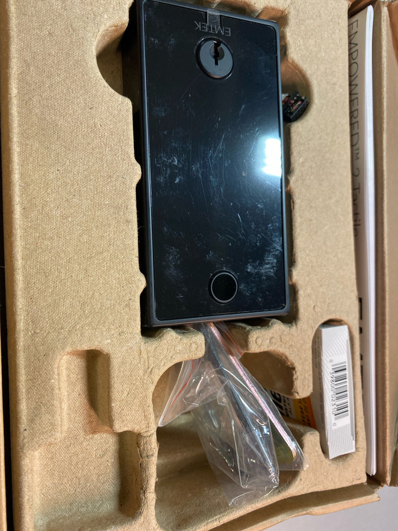 Emtek EMP23231US19 Empowered 2 Electronic Touchscreen/Fingerprint Keyless Entry Deadbolt with Bluetooth and WiFi - Flat Black