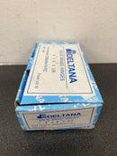 Deltana DSB4R419-RZ 4" x 4" Solid Brass 1/4" Radius Corner Plain Bearing Full Mortise Hinge with Zig Zag Hole Pattern - Pair - Black