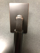Emtek 505FAUS10B Faceted Reversible Non-Turning Two-Sided Dummy Door Lever Set from the SELECT Brass Collection - Oil Rubbed Bronze
