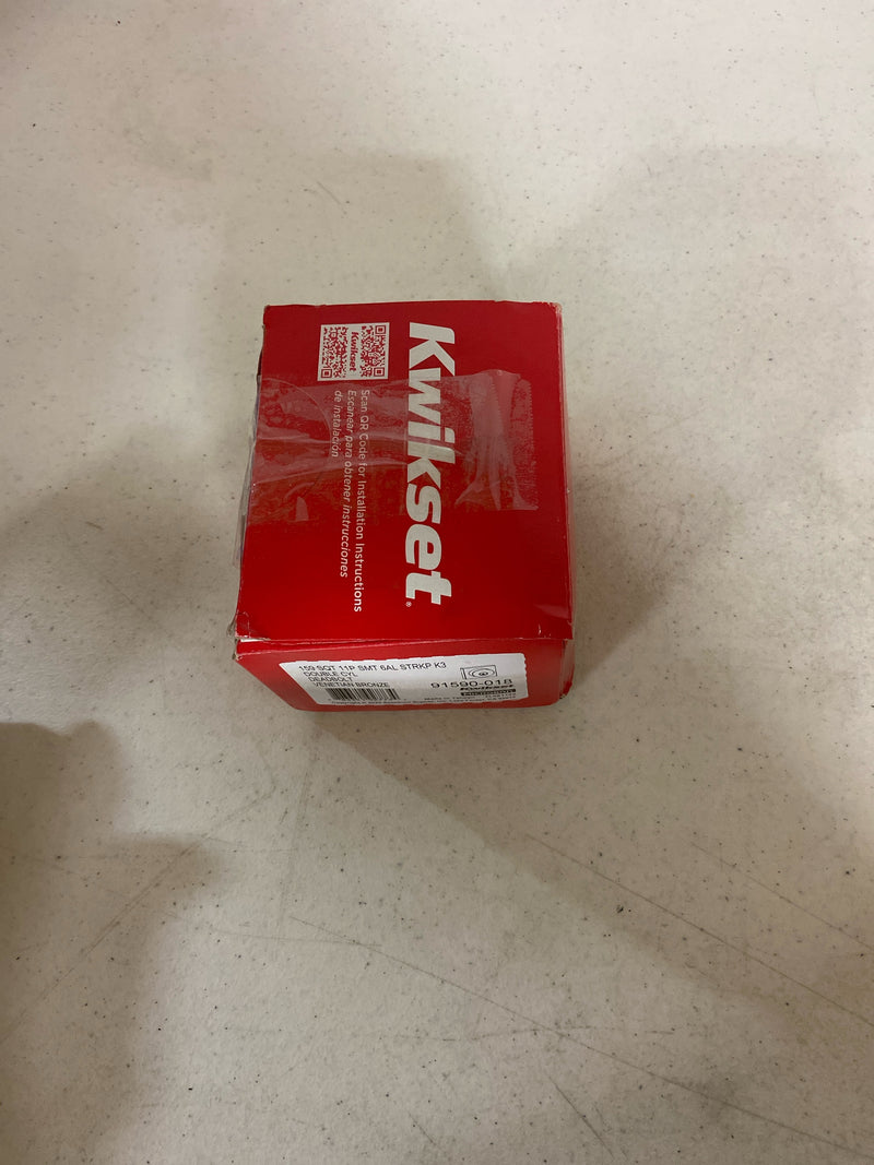 Kwikset 159SQT-11PS.STRKP Halifax Double Cylinder Keyed Entry Deadbolt from the Signature Series Collection - Venetian Bronze