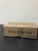 Baldwin ENCONCFR190 Contemporary Single Cylinder Keyed Entry Door Knob Set with 5 Inch Rectangle Rose from the Reserve Collection - Satin Black