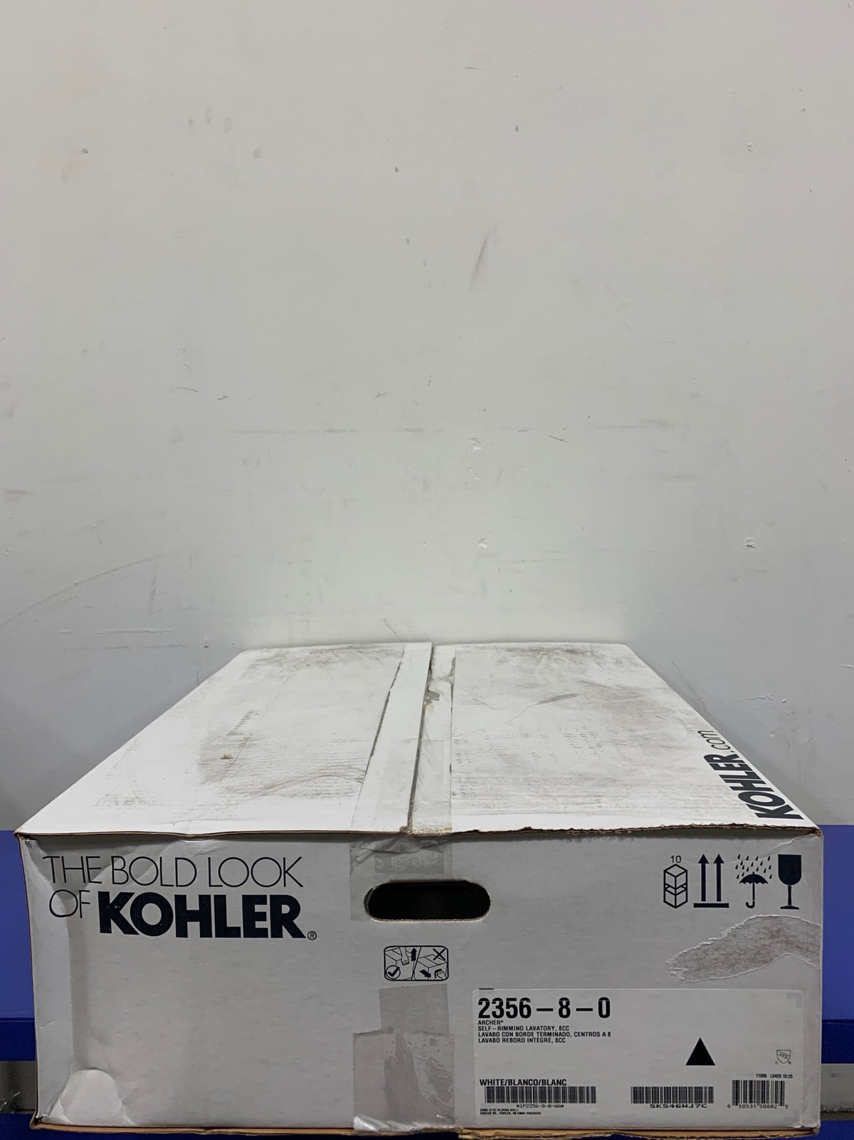 Kohler K-2356-8-0 Archer 22-5/8" Drop In Bathroom Sink with 3 Holes Drilled and Overflow - White