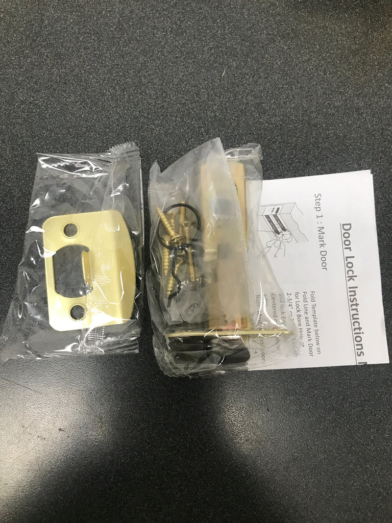 Miseno MLK4022SB Lorton Flat Bar Passage Door Lever Set - Satin Brass