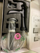 Bwe A-96561-Black Waterfall Single Hole Single-Handle Low-Arc Bathroom Faucet With Pop-up Drain Assembly in Matte Black