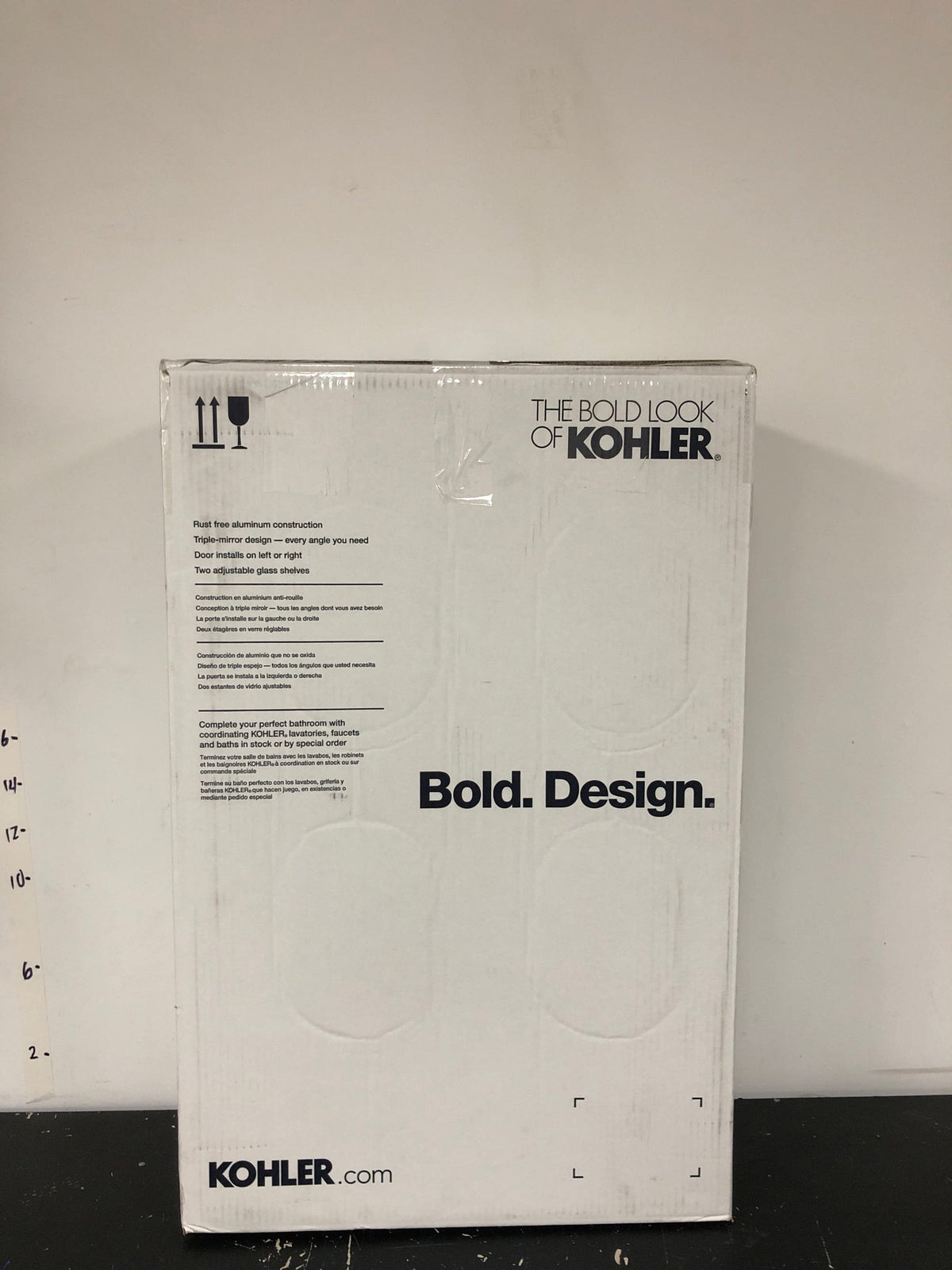 KOHLER 15-in x 26-in Surface/Recessed Aluminum Mirrored Rectangle Medicine Cabinet