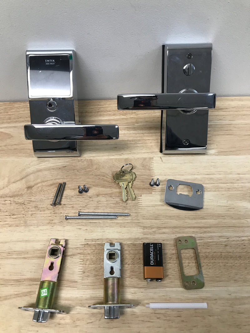 Emtek E4020US26 EMTouch Electronic Keypad Leverset from the Brass Modern Collection - Polished Chrome