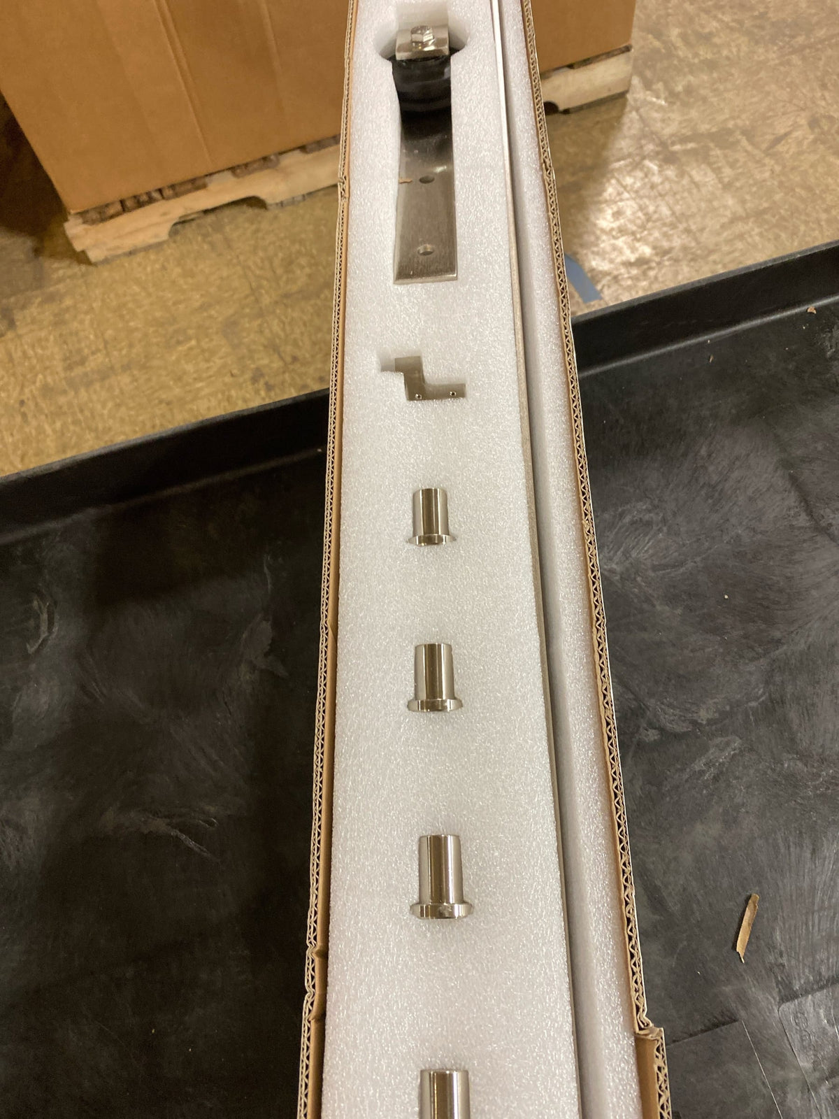 Miseno MBD5000X60SN 60" Bent Strap Barn Door Hardware Kit - Satin Nickel