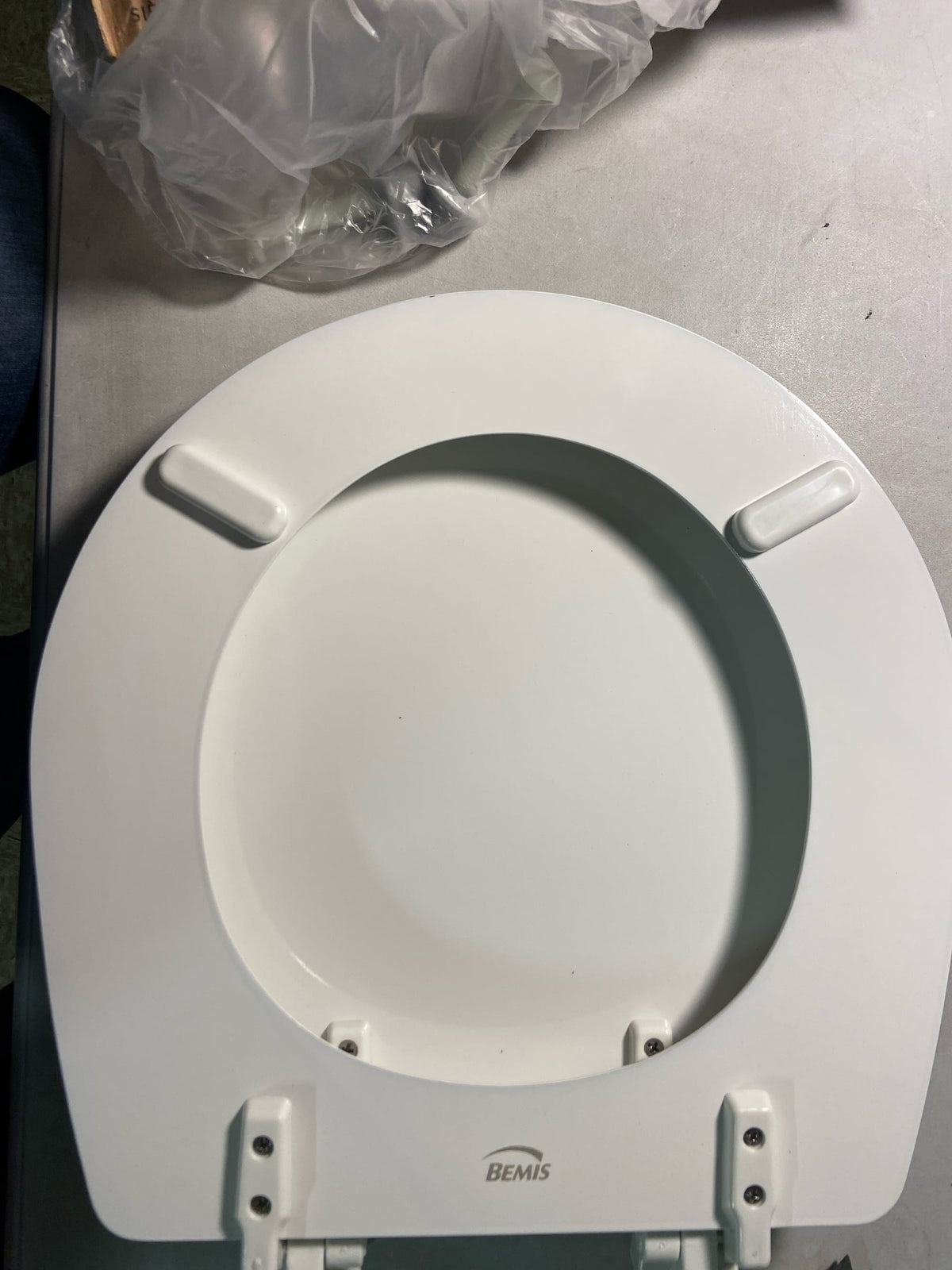Bemis TC50TTA 000 Marine Bowl Molded Wood Toilet Seat with Top-Tite Hinge - White
