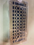 Signature Hardware 301622 Honeycomb Brass Floor Register - 4"x10" (5"x11-1/8" Overall) - Antique Brass
