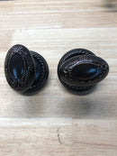 Emtek 820VUS10B Victoria Egg Designer Brass Privacy Knobset - Oil Rubbed Bronze