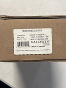 Baldwin ENCONCFR055 Contemporary Single Cylinder Keyed Entry Door Knob Set with 5 Inch Rectangle Rose from the Reserve Collection - Polished Nickel