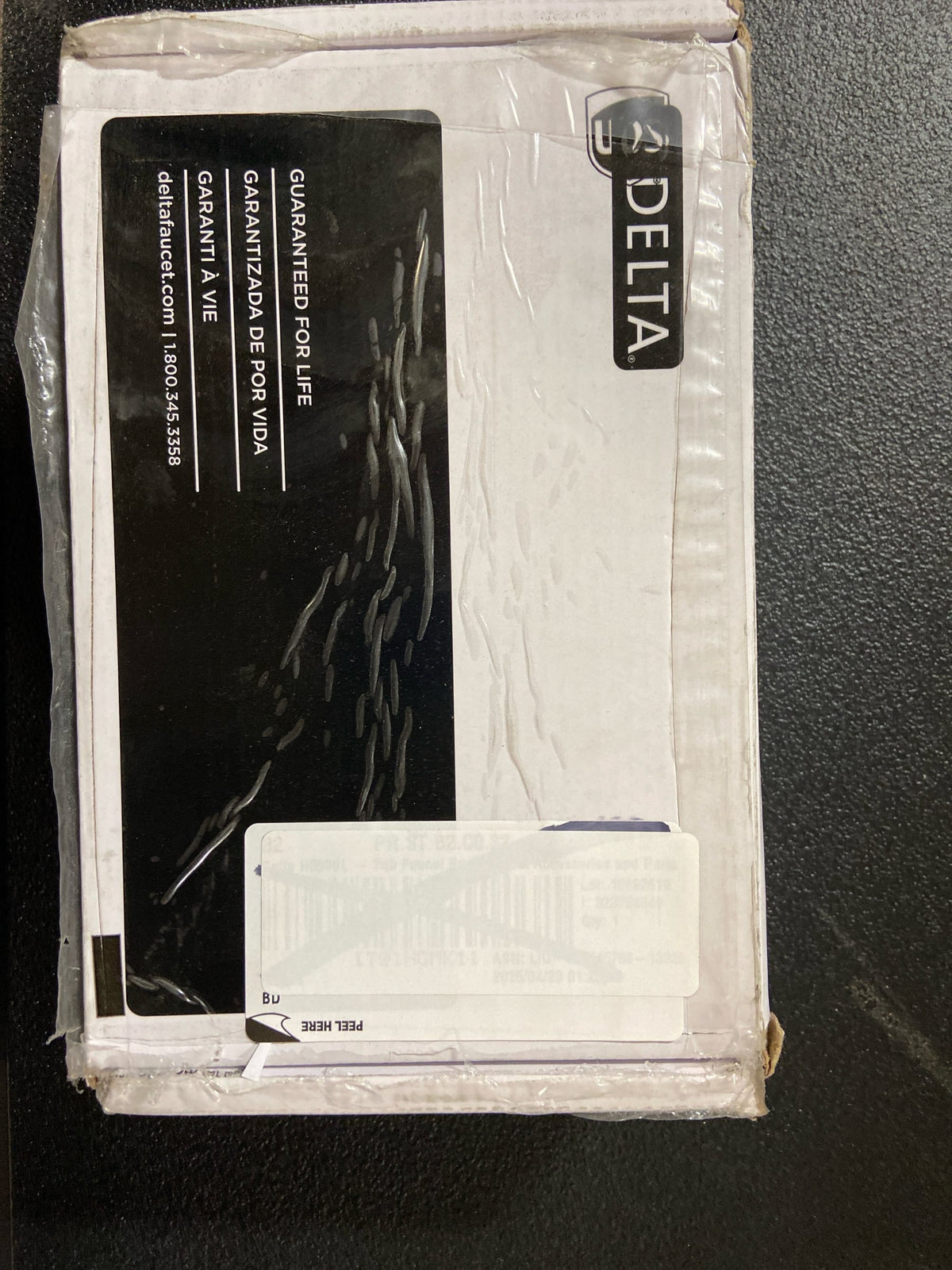 Delta H590BL Tetra T-Lever Roman Tub Handles in Matte Black