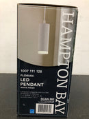 Hampton bay 3P17309-WH Florian 50-Watt Integrated LED White Mini Pendant with Plastic Shade