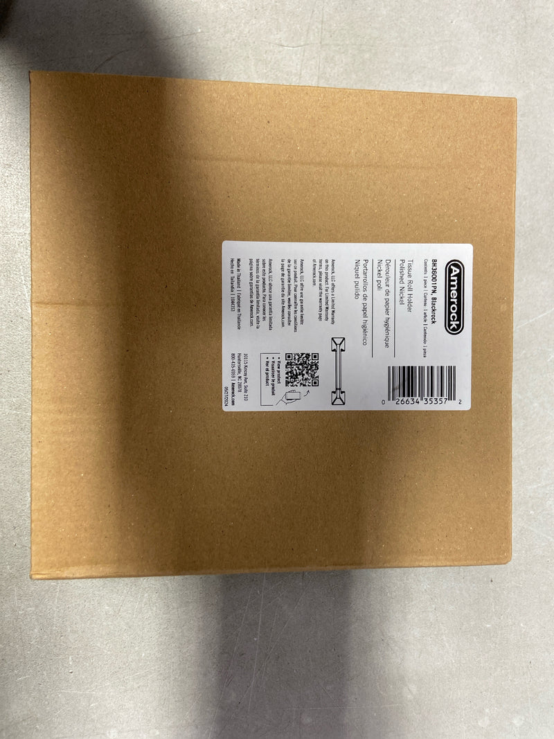 Amerock BH36001PN Blackrock Pivoting Double Post Wall Mounted Toilet Paper Holder in Polished Nickel