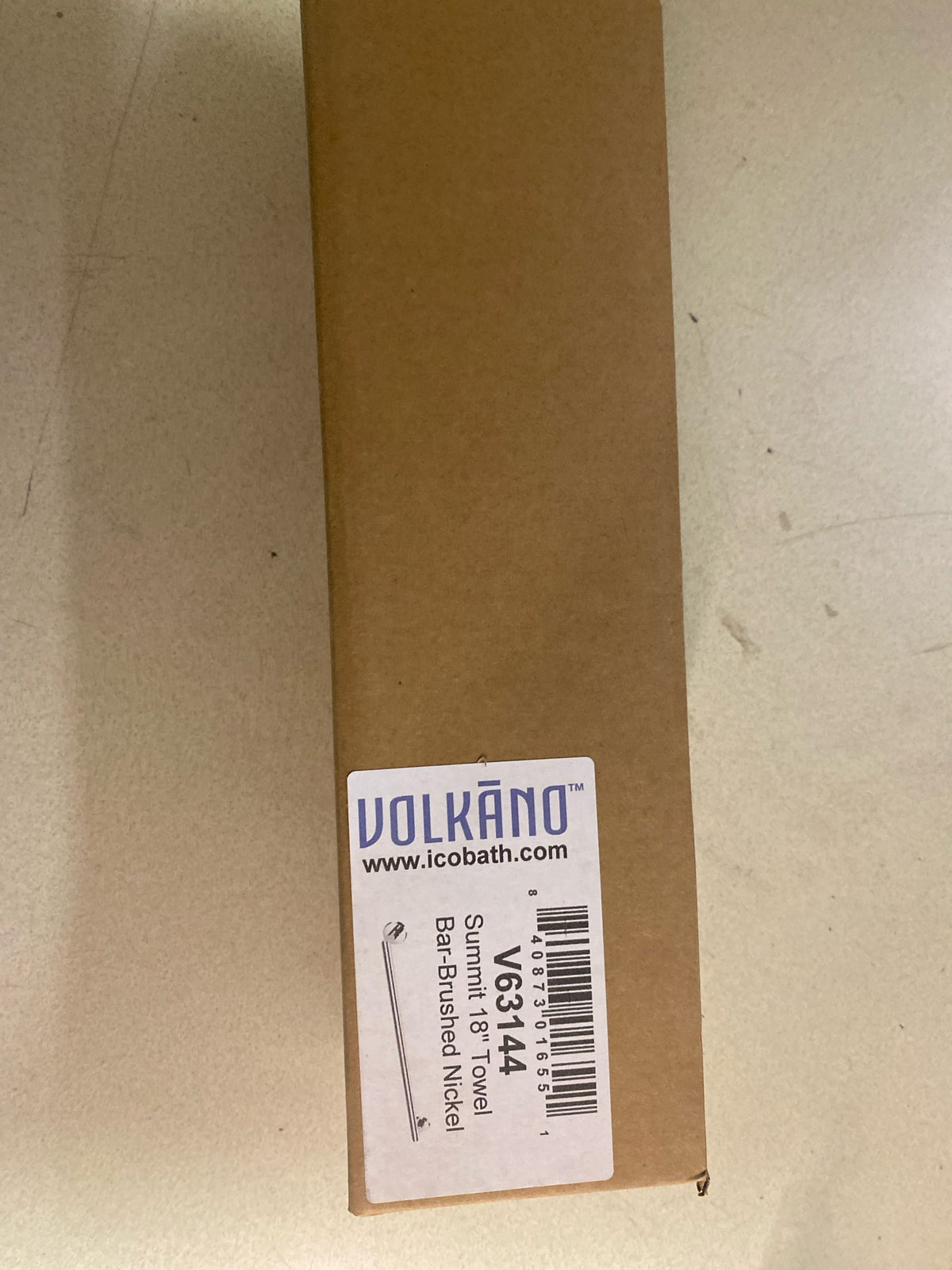 ICO Bath V63144 Volkano Summit 18" Towel Bar - Brushed Nickel