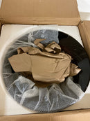 Miseno MNO-G800-ORB Circular 17-1/2" Tempered Glass Vessel Bathroom Sink - Oil Rubbed Bronze Drain