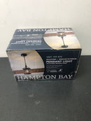 Hampton bay 4183 RT Wickford 1-Light Weathered Bronze Hardwired Outdoor Pendant with Clear Beveled Glass