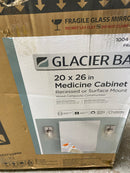 Glacier bay 83015 19-5/8 in. x 26 in. Rectangular Recessed or Surface Mount Beveled Frameless Medicine Cabinet with Mirror