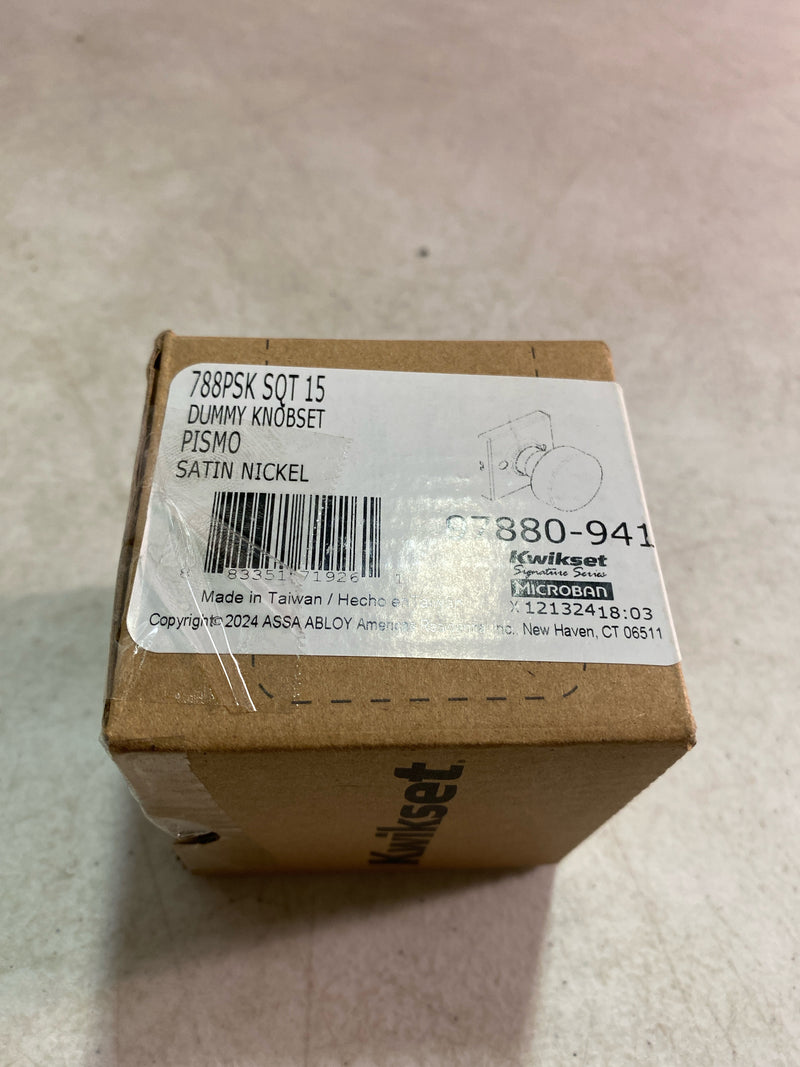 Pismo Reversible Non-Turning One-Sided Dummy Door Knob - Satin Nickel