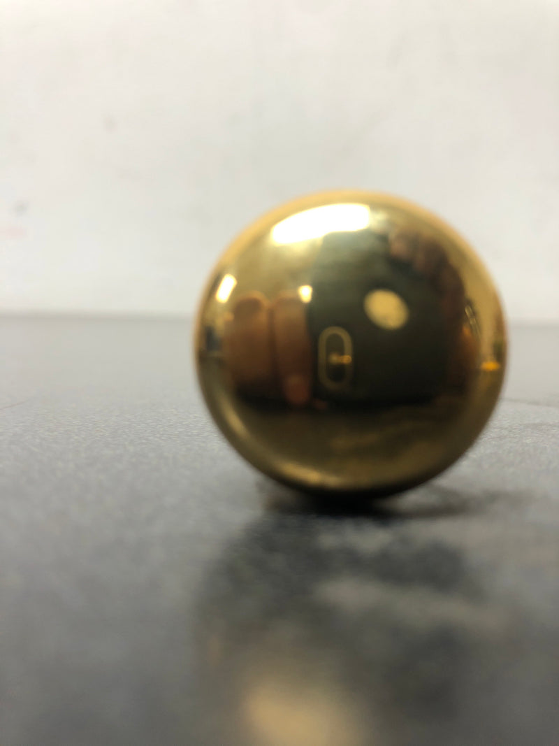 Baldwin 4704031BIN Classic 1 Inch Mushroom Cabinet Knob from the Estate Collection - Non-Lacquered Brass