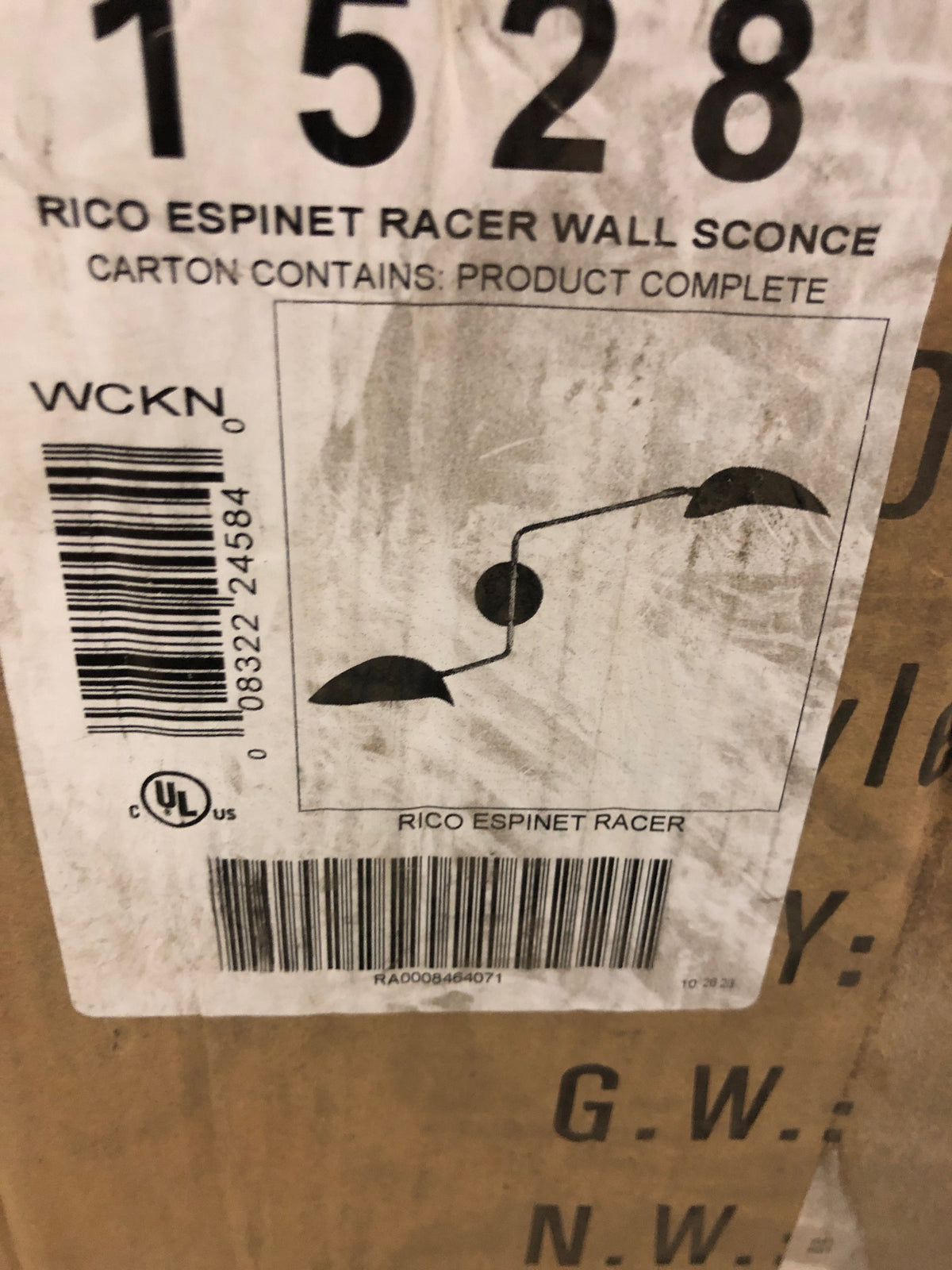 Robert Abbey 1528 Rico Espinet Racer 2 Light 21" Tall Wall Sconce - Modern Brass / Matte Black