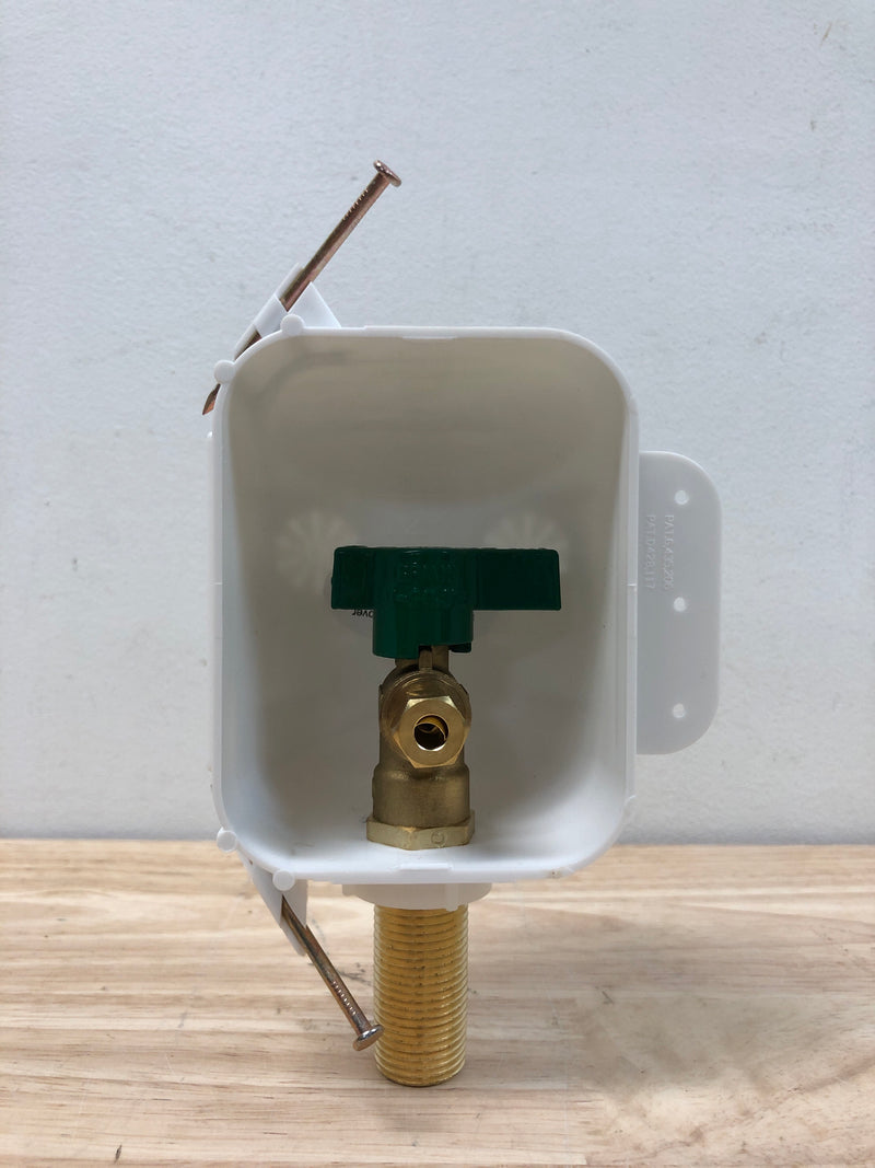 Oatey I2K 1/4 Turn Ice Maker Outlet Box 39130 Brass Ball Valve