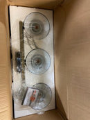 Minka Lavery 4893-685 Westfeild Manor Clear Seedy Glass Bath Vanity Wall Mount Fixture, 3-Light 180 Total Watts, Sand Coal w/Soft Brass