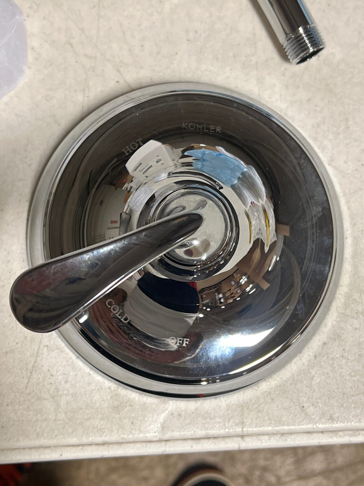 Kohler TLS10275-4-CP Forte Sculpted Rite-Temp Bath & Shower Valve Trim with Slip-Fit Spout, Less Showerhead Polished Chrome