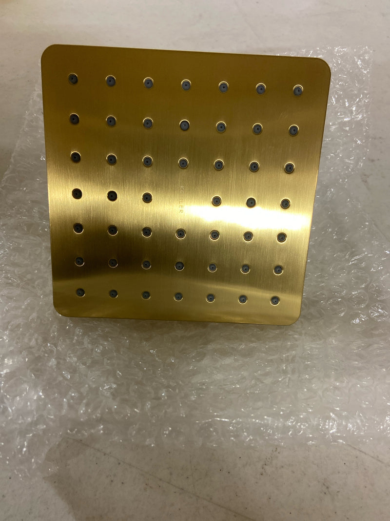 Kohler K-24805-2MB Parallel 2.5 GPM Single Function Shower Head With Katalyst Air-Induction Spray Technology - Vibrant Brushed Moderne Brass