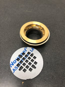 PROFLO PF140NC 4-1/4" Shower Drain Strainer with 2" Brass No-Caulk Shower Drain Body - Stainless Steel