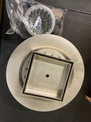 Infinity Drain TDB 15-A SS 5" x 5" Tile Insert Premium Center Drain Kit – Includes ABS Bonded Flange Drain Body with 2", 3" and 4" Outlet - Satin Stainless